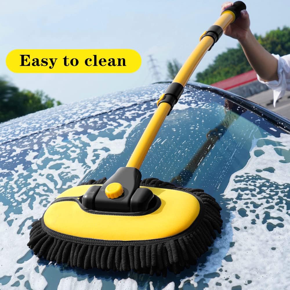 BMLEI Car Wash Brush with Long Handle - Microfiber Car Wash Kit
